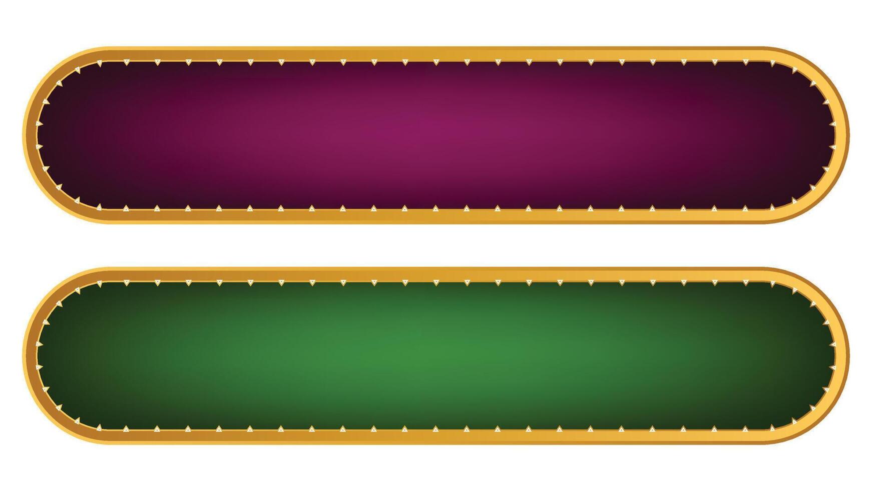 Arabesque Style Islamic Banner Shape Text Box Title Frame With Golden Border vector