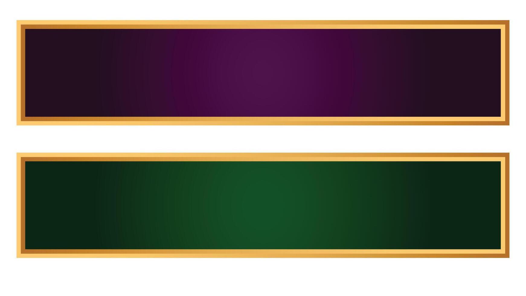 Elegant golden Arabic frame border banner set stock illustration vector
