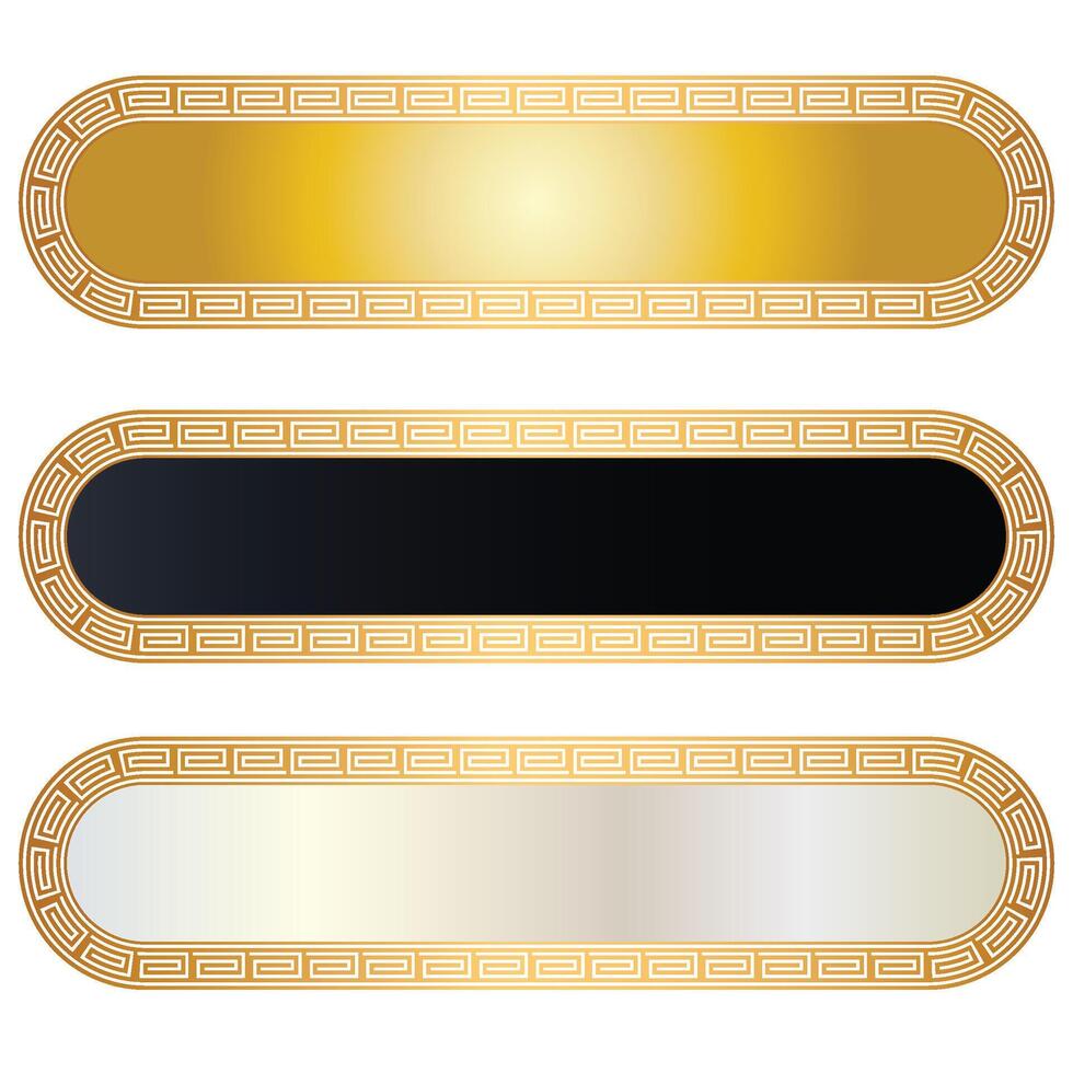 Golden Text Box Abstract Shape vector