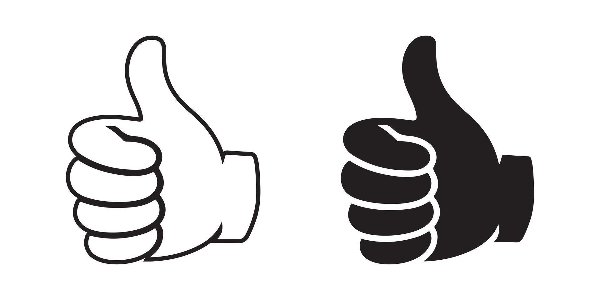 thumbs up icon art design vector
