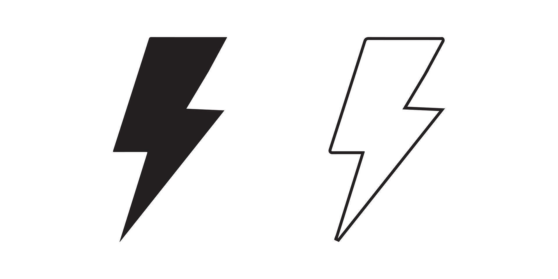 Lightning bolt thunder icon design vector