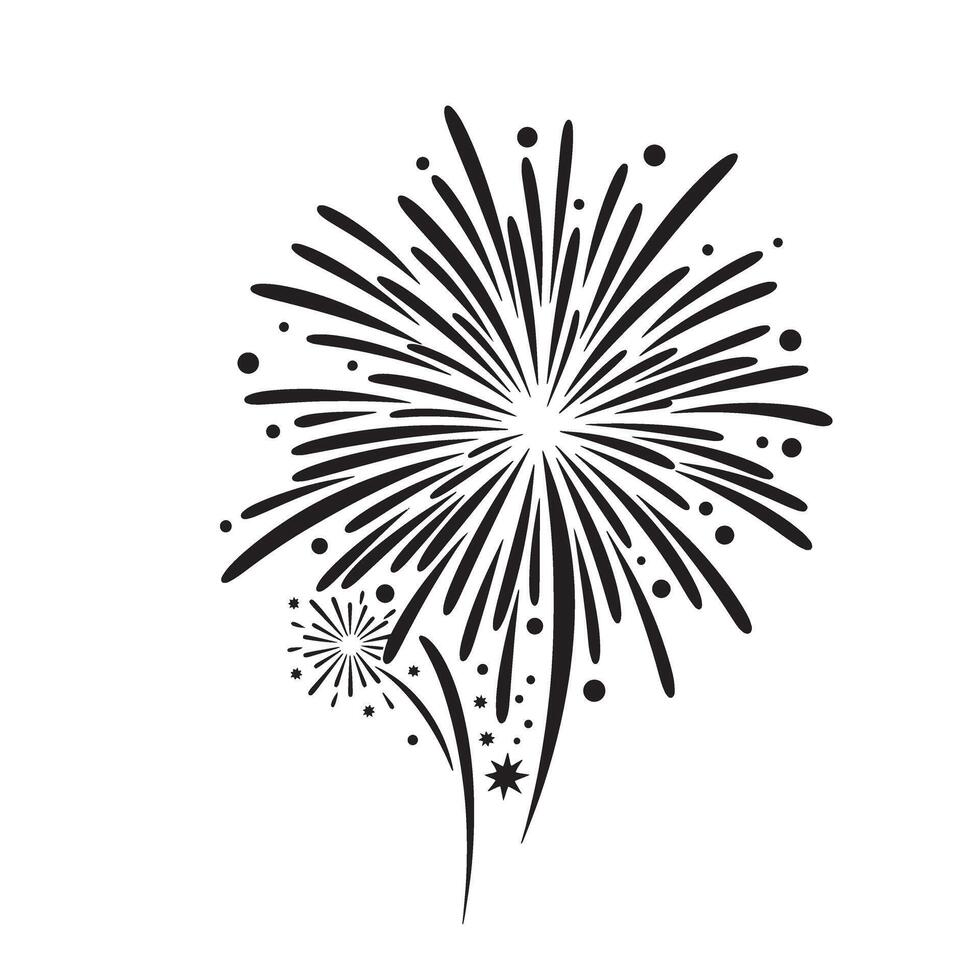 Celebration night fireworks silhouette pack for event promotion and web headers vector