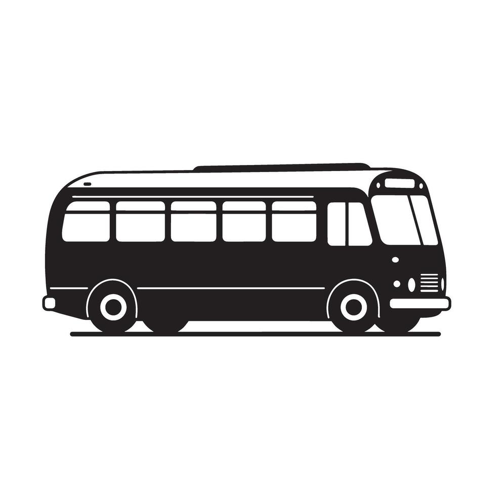 School bus art silhouette bundle ideal for education graphics and back to school themes vector