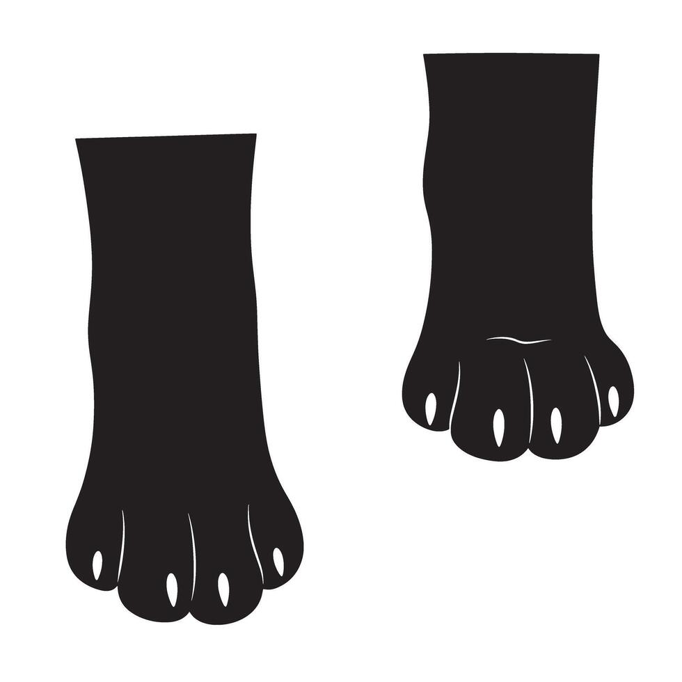 Cat paw and foot print silhouette art bundle for adorable animal branding vector