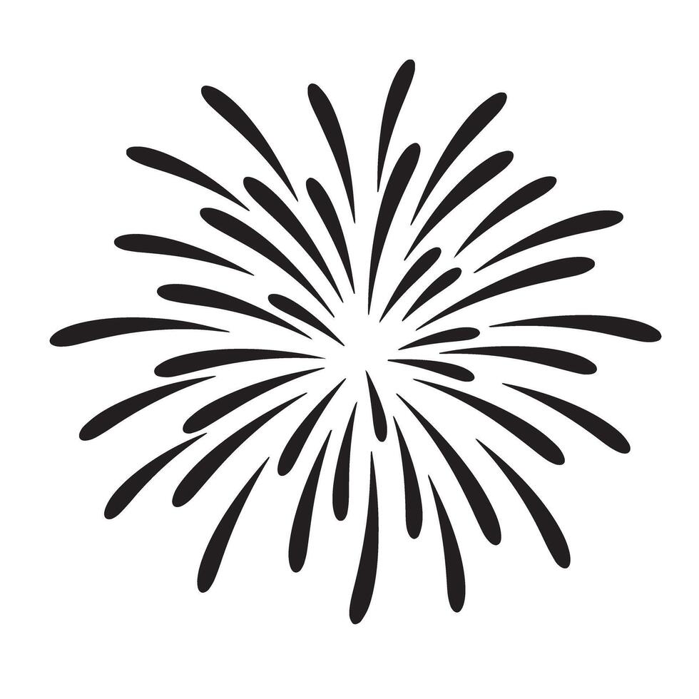 Fireworks display silhouette design perfect for festival scene and party illustration vector