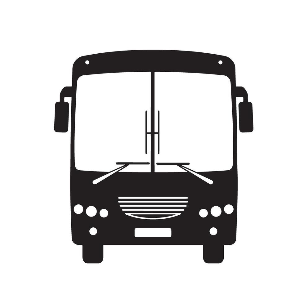 Transportation themed bus art silhouette perfect for flyers posters and billboard design vector