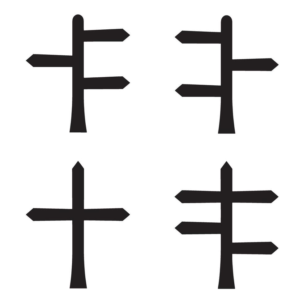 Professional directional icon silhouette elements used in charts and interface design vector