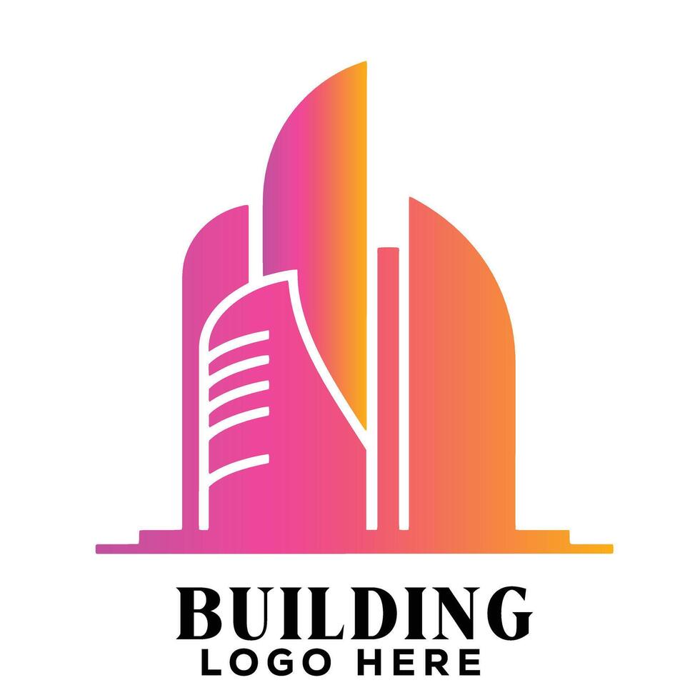 Polished swirl real estate building logo symbol icon perfect for corporate headquarters identity use vector