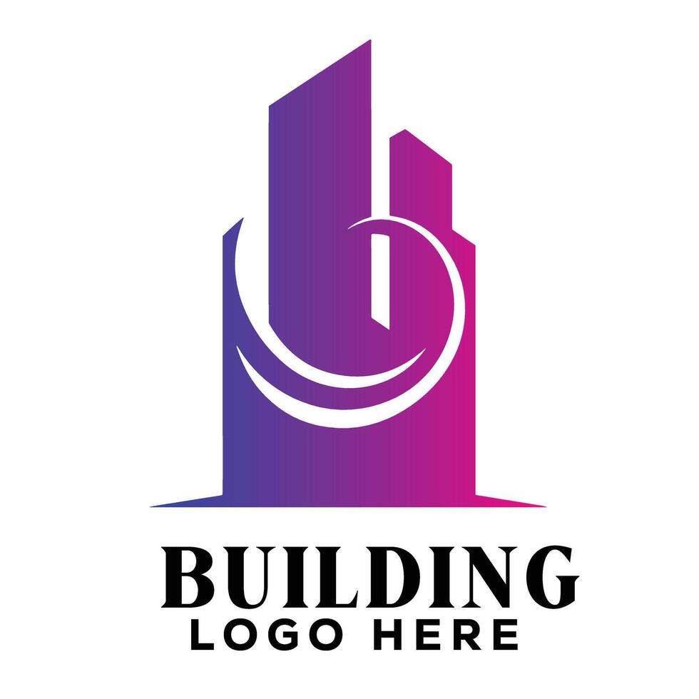 Interlocking swirl real estate building logo symbol icon perfect for partnership agencies and joint ventures vector