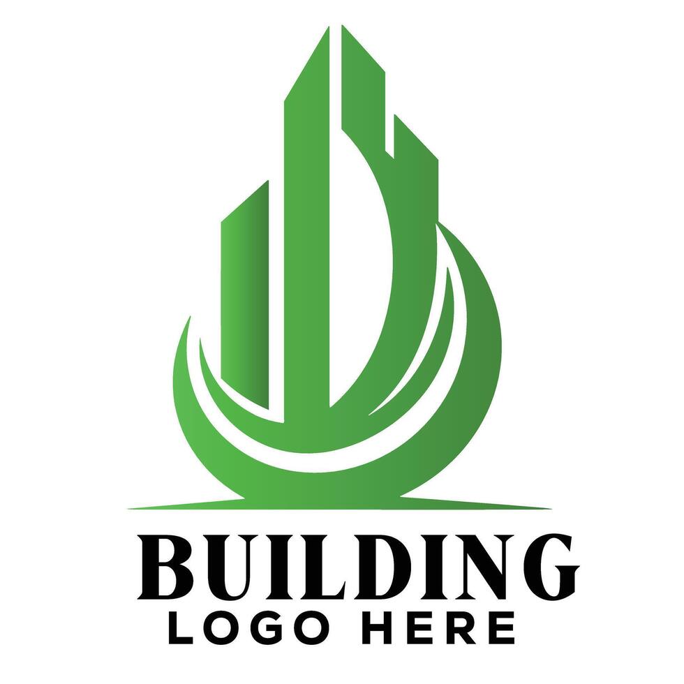 Ascending swirl real estate building logo symbol icon perfect for growth oriented agency branding vector