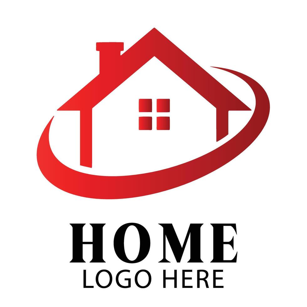 Artistic swirl home building logo symbol icon perfect for innovative architecture business use vector