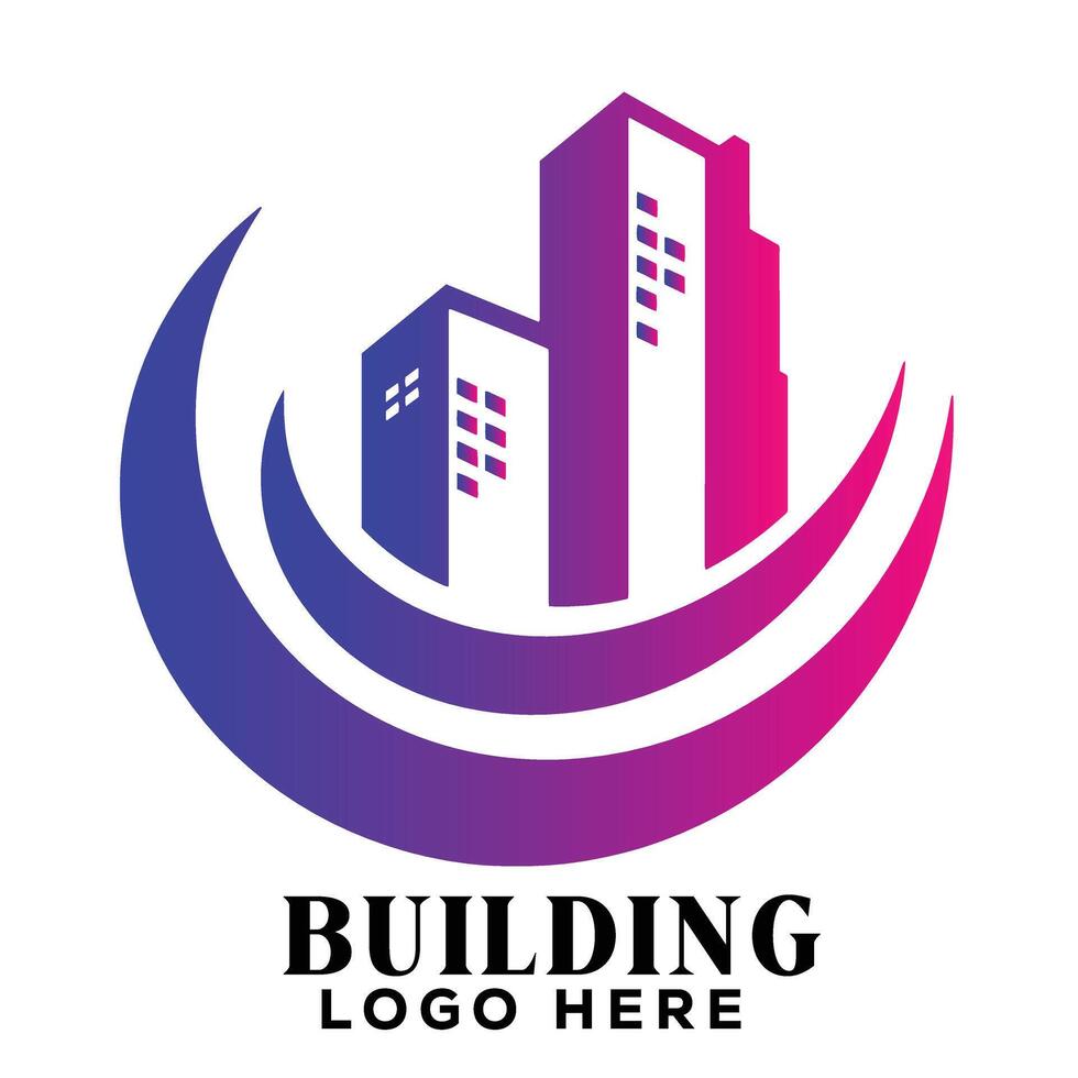 Flowing swirl real estate building logo symbol icon ideal for riverfront condo and waterfront homes vector
