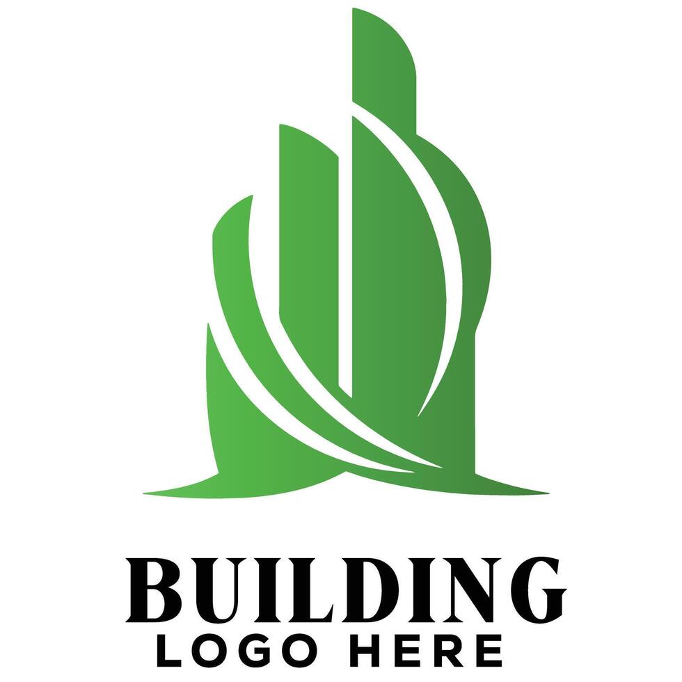 Chic swirl real estate building logo symbol icon perfect for luxury apartment and condo developments vector