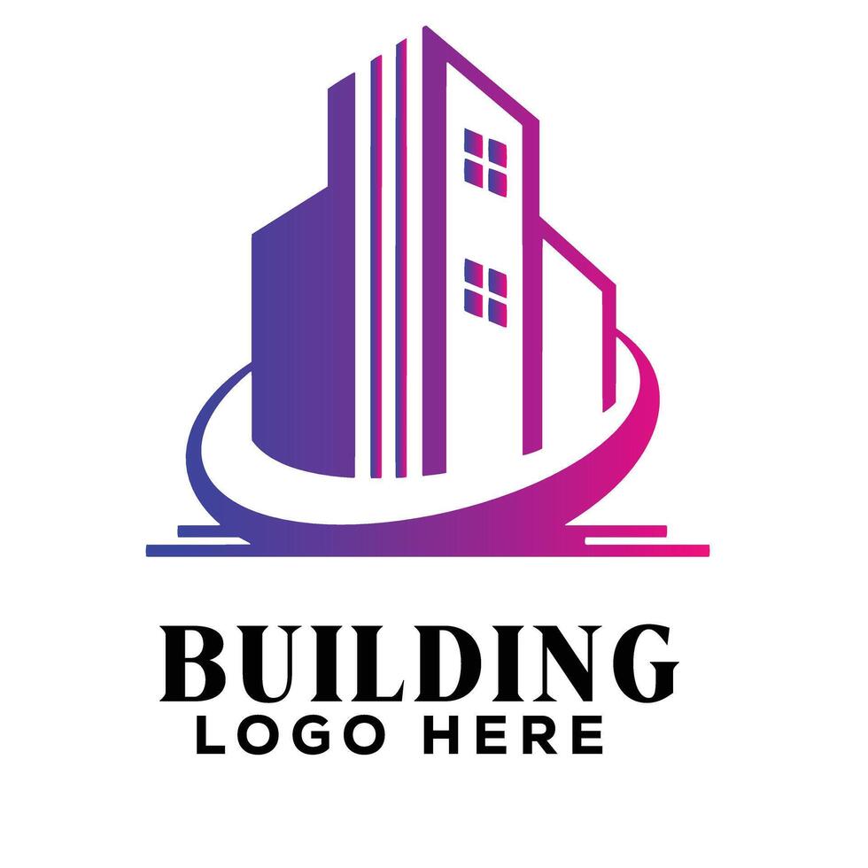 Regal swirl real estate building logo symbol icon designed for upscale mansion and estate developers vector