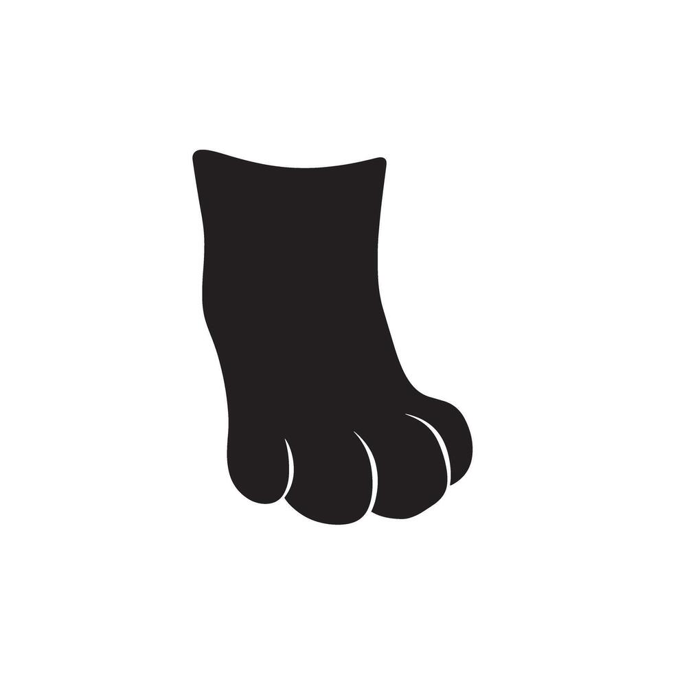 Minimal cat foot and paw print silhouette bundle for clean pet illustrations vector