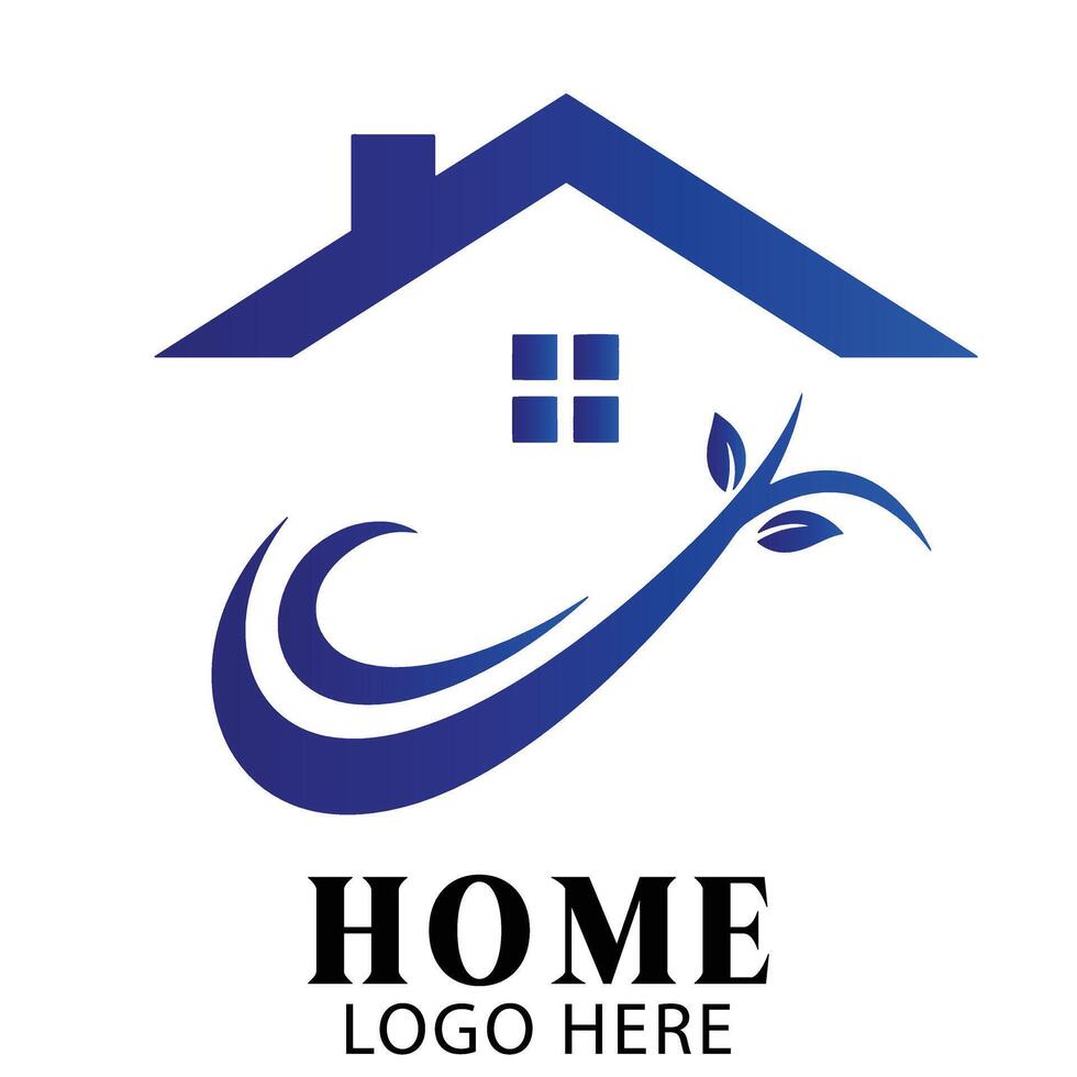 Premium swirl home building logo symbol icon ideal for home developer business logo art vector