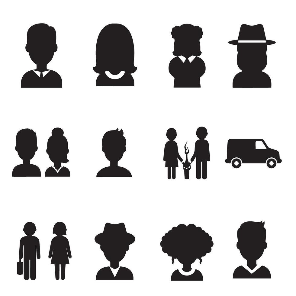 Public group icon silhouettes perfect for neighborhood and outreach use vector