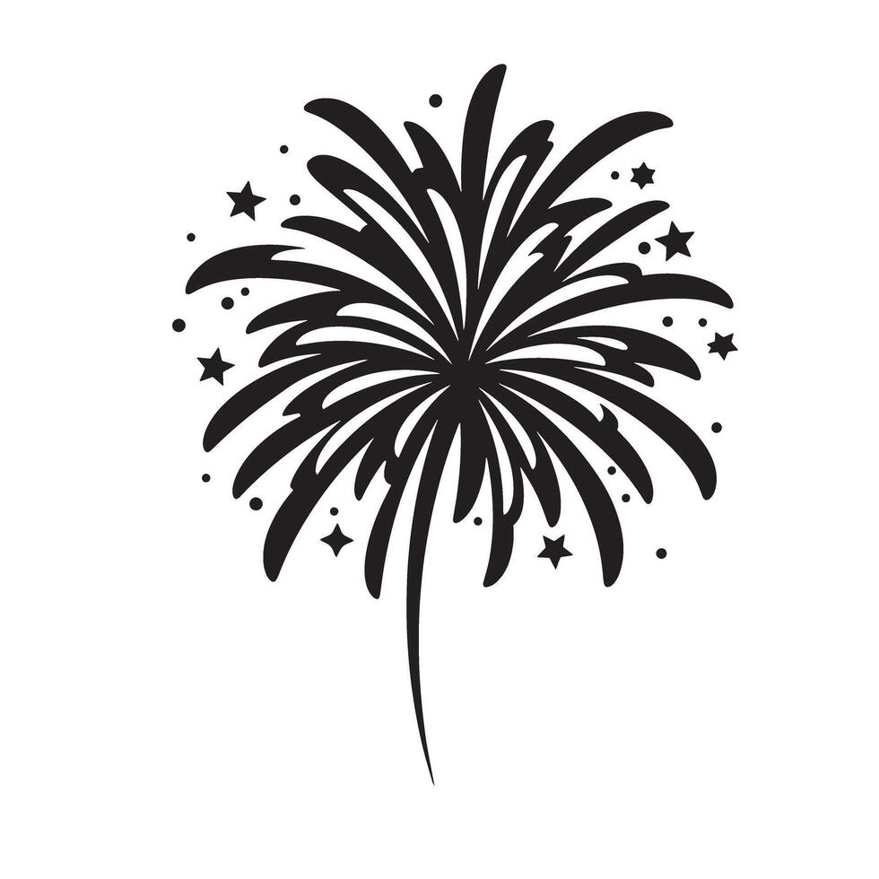 Fireworks silhouette group for dynamic celebration style and special occasion themes vector