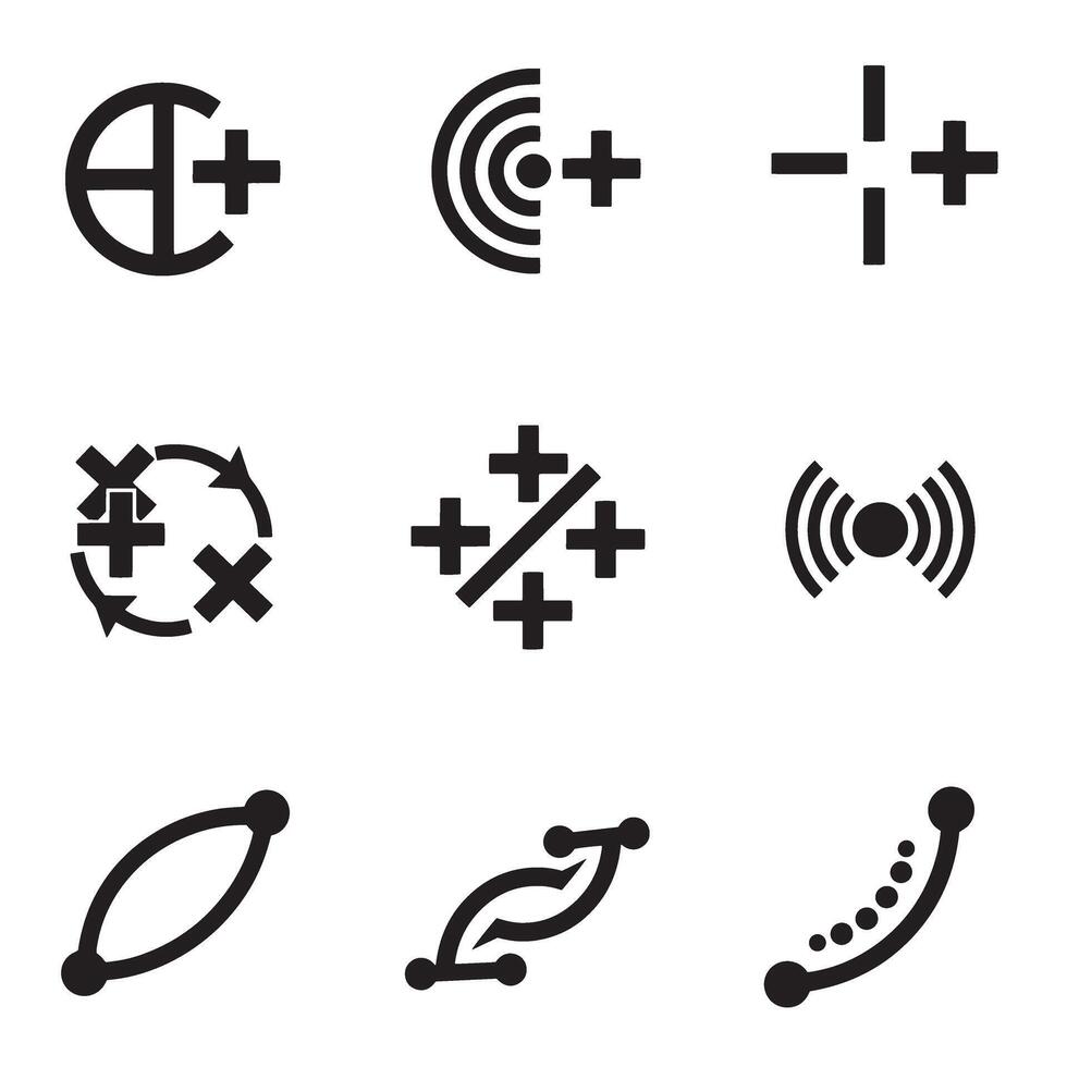 Signal bar tec signal icons divers collection silhouette ideal for technology and smart tools vector