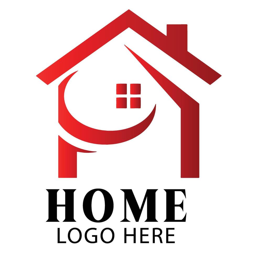 Swirl home building logo symbol icon perfect for custom signage homebuilder or construction firm vector