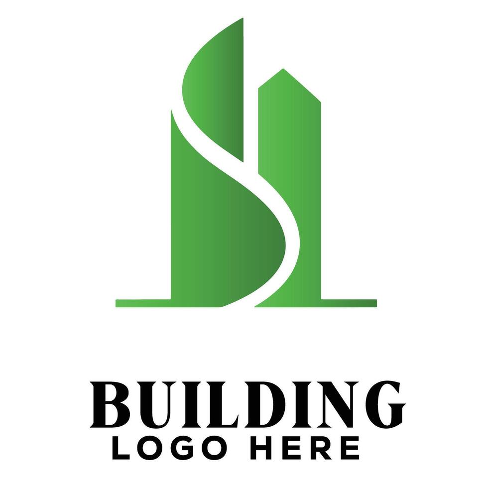 Dynamic swirl real estate building logo symbol icon ideal for property developer brand materials vector