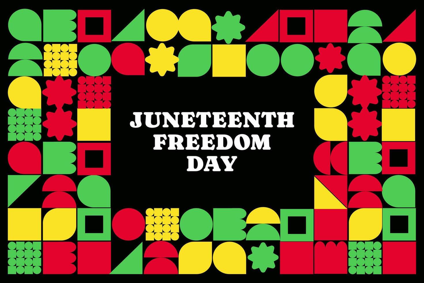 Juneteenth freedom day neo geometric banner. Kwanzaa. vector