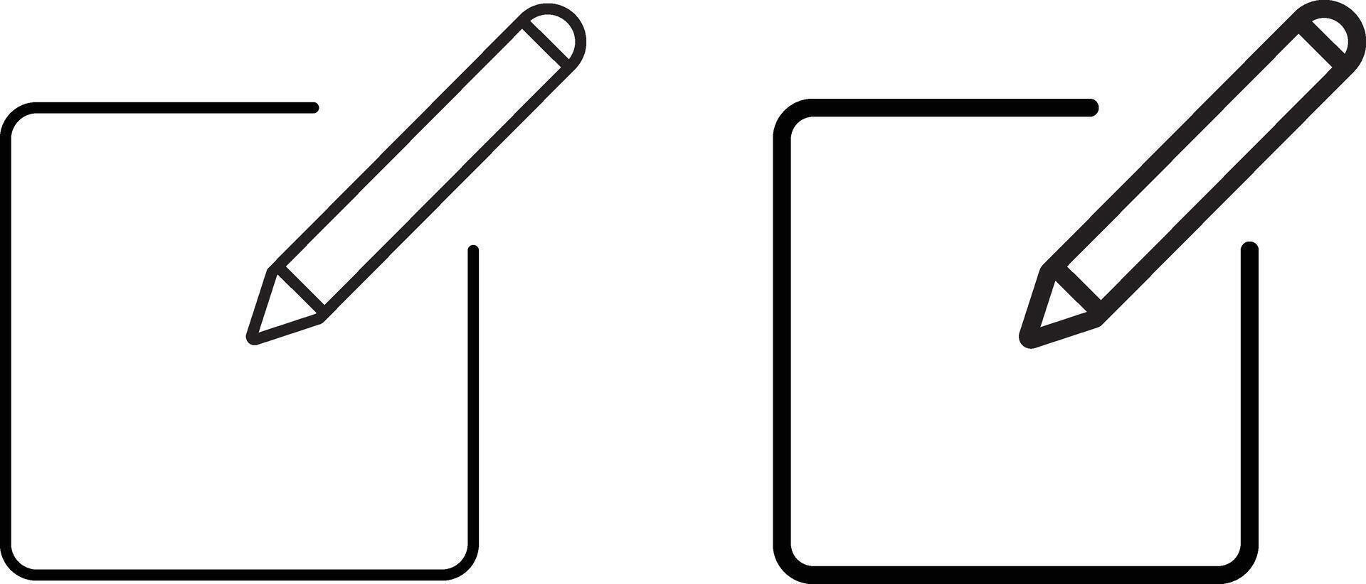 Edit icon set. create , compose, pencil, symbol vector