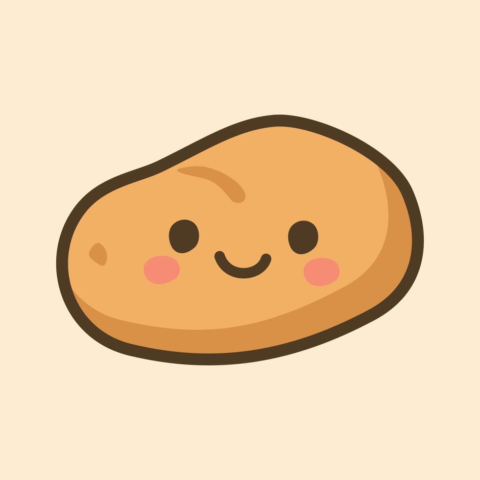Kawaii Design Style Potato Template vector