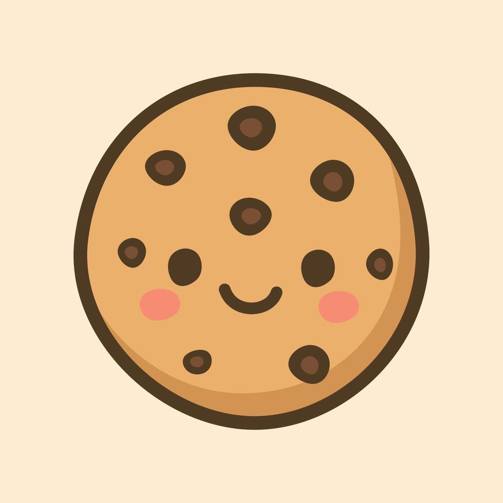 Kawaii Design Style Cookies Template vector