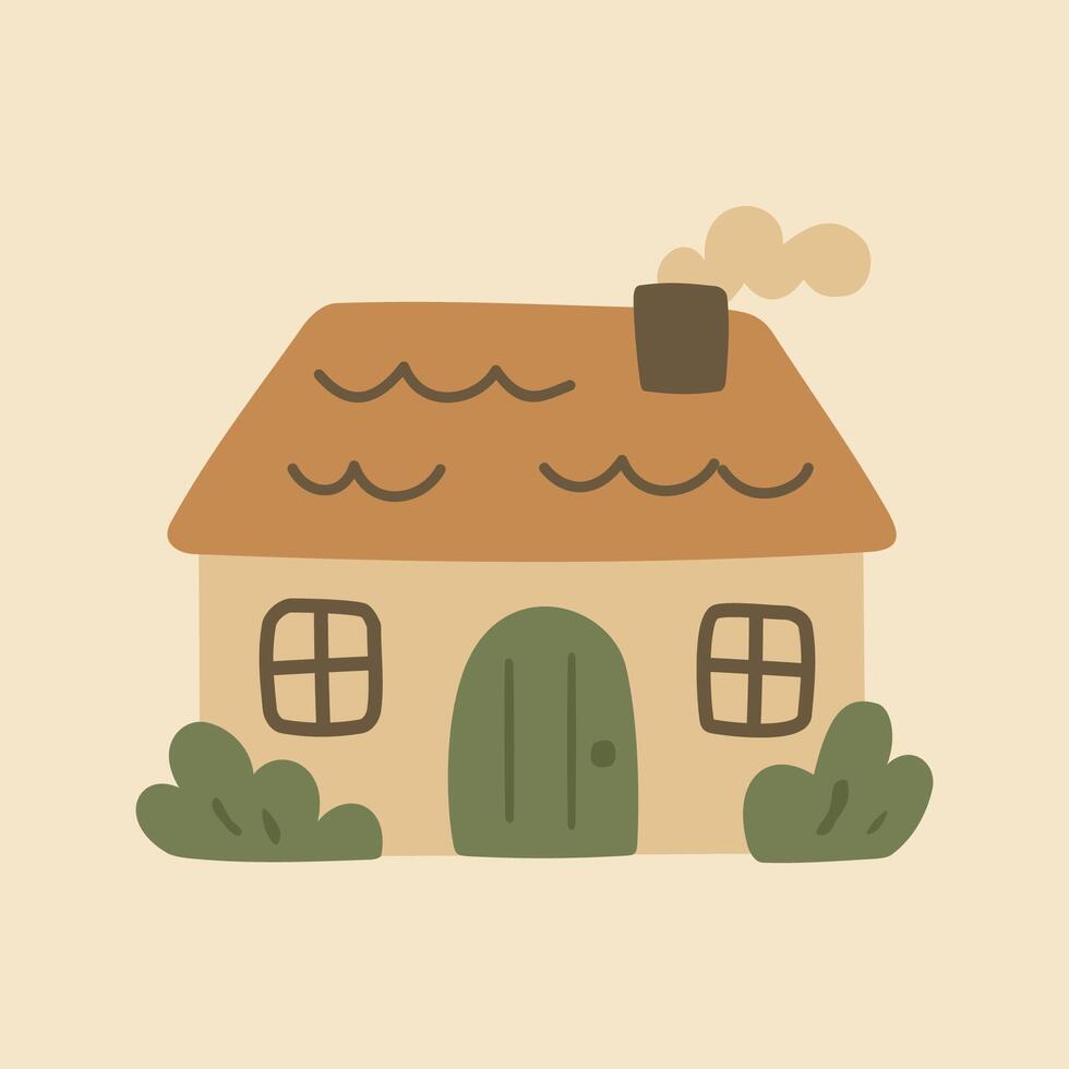 Cottagecore Theme Style Village Home Template vector