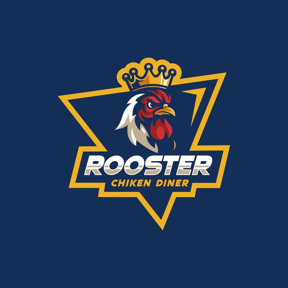 King Rooster Mascot Logo vector