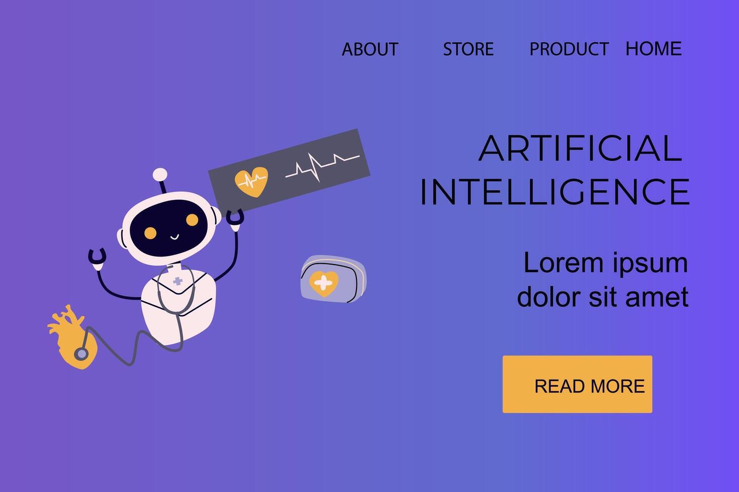 Artificial intelligence themed cyber monday sale banner for online stores vector