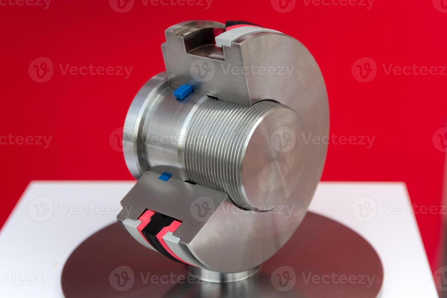 Sample of industrial equipment with Dry gas-dynamic seals in the showroom close-up photo