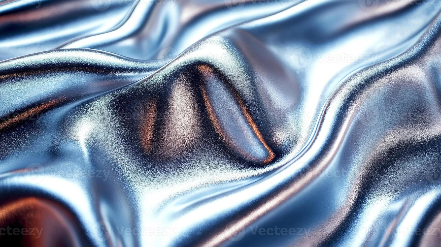 Silver leather Metallic fabric texture background. Intense highlight. photo