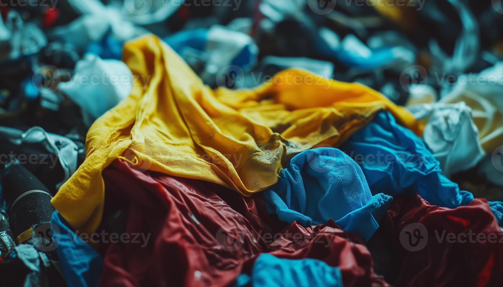Clothing waste garbage rubbish fashion textile industry pollution photo