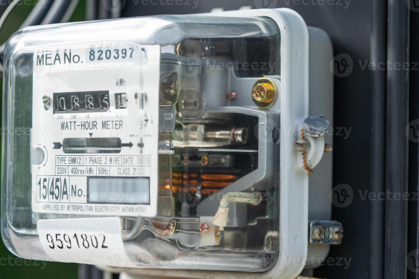 Electric power meter photo
