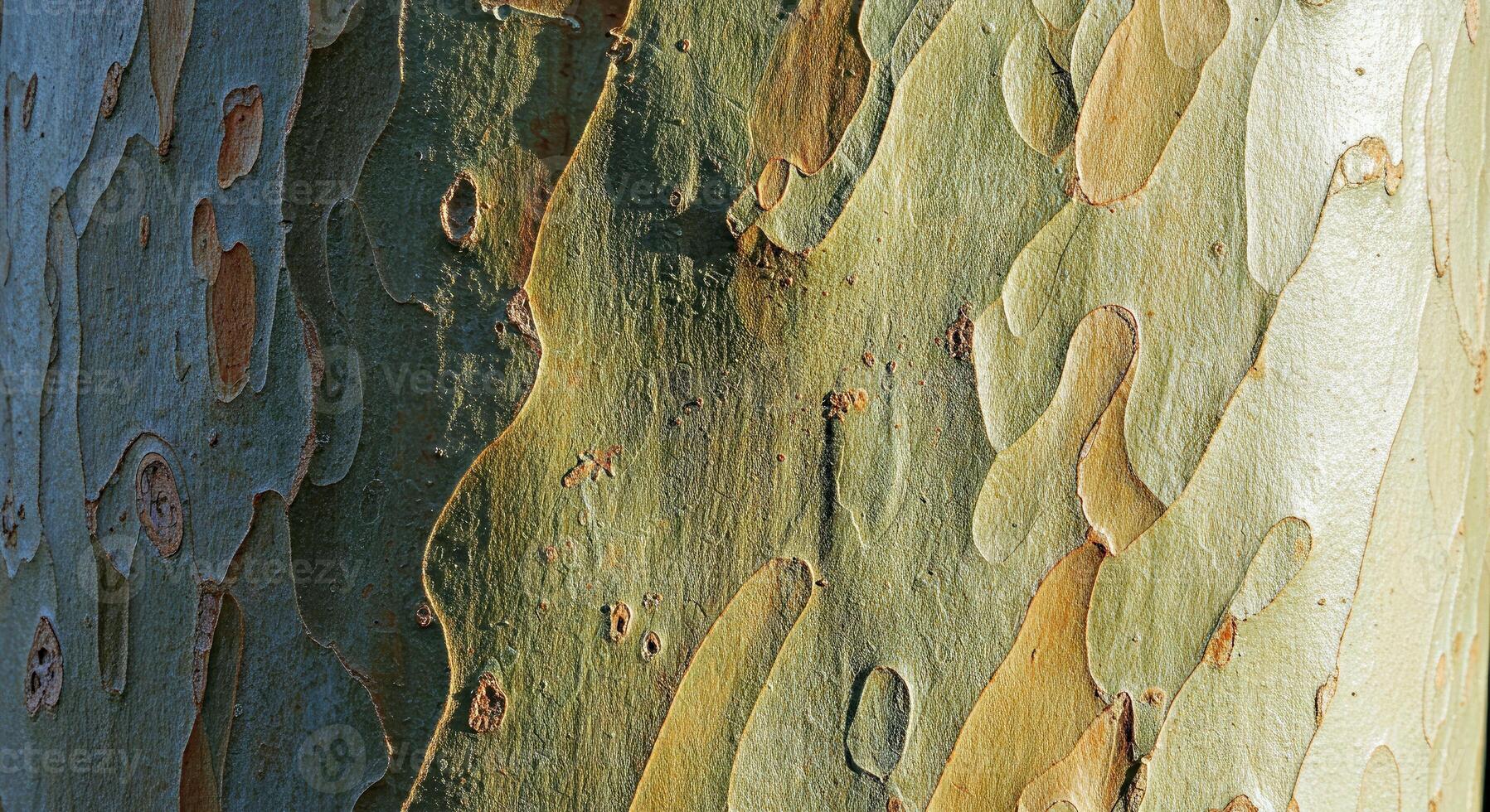 Minimalist Bark Texture with Flowing Vertical Ridges and Smooth Reflective Surface photo