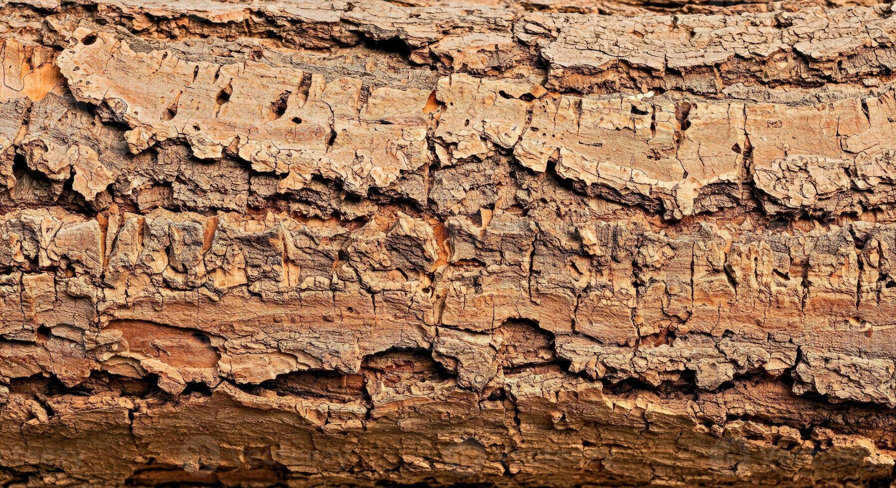 Rich Porous Bark Texture with Irregular Patterns Earthy Tones and Soft Shadows photo