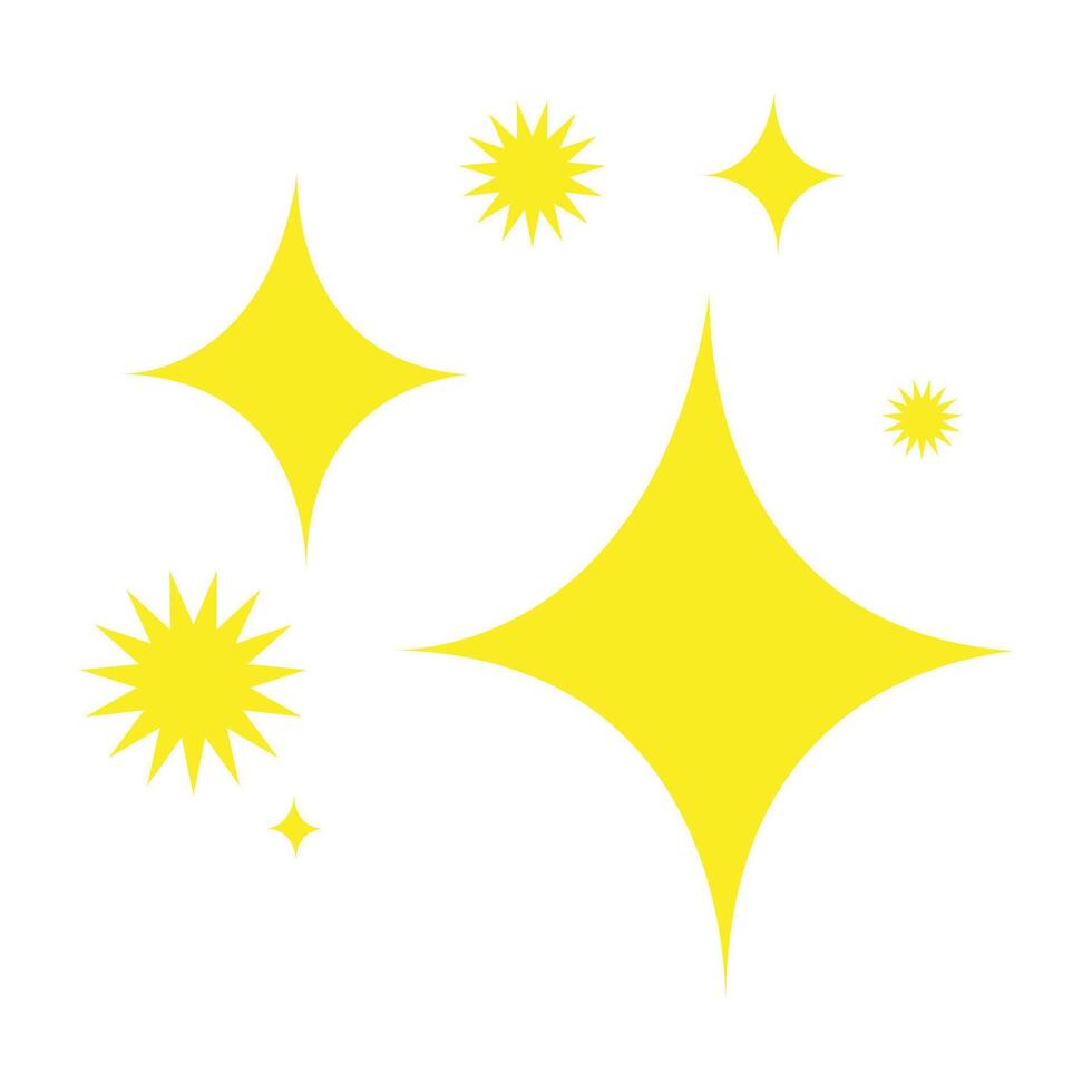 Yellow Sparkle Graphic Design Element vector