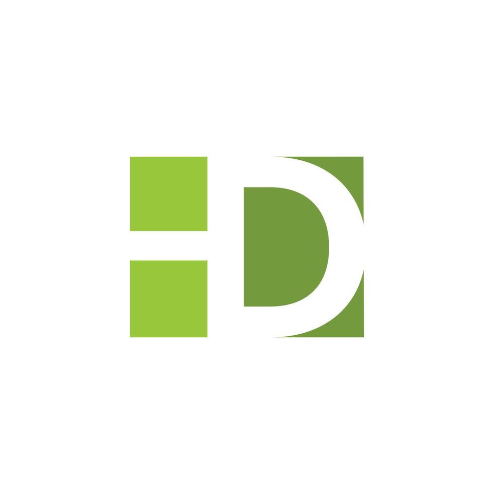 HD letters Logo with negative space design. vector