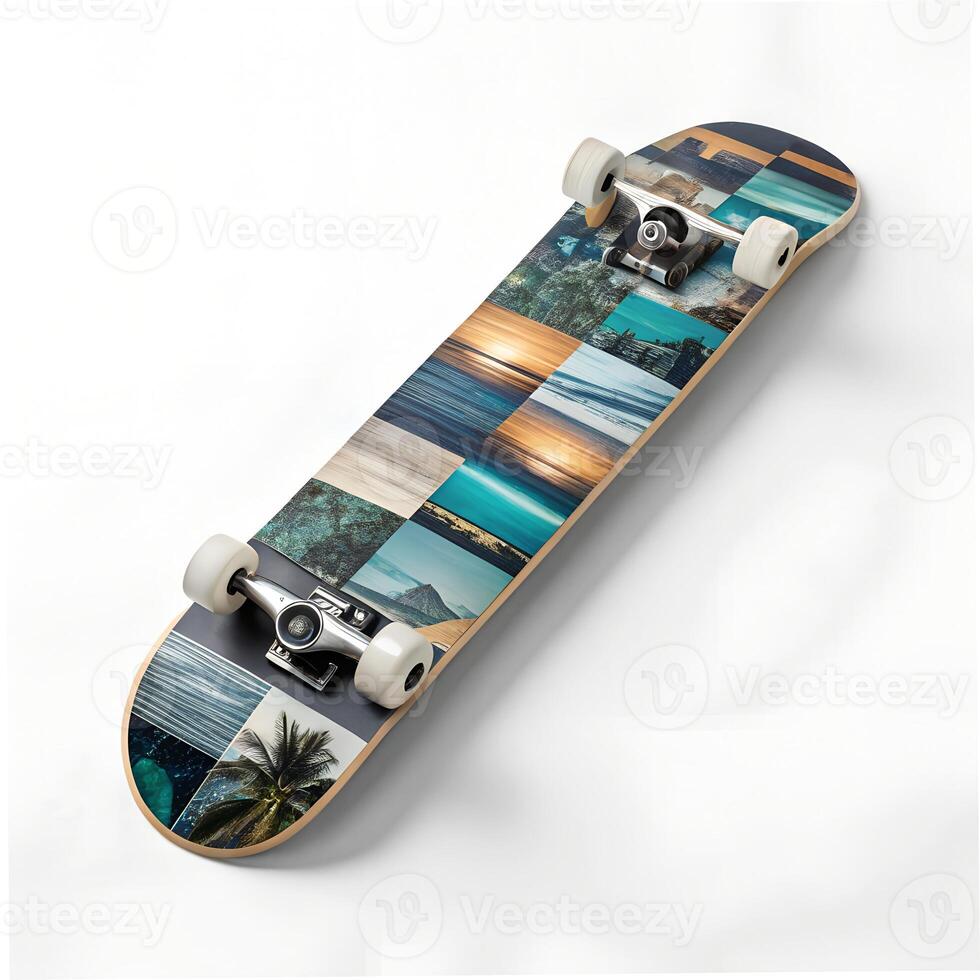 Skateboard Collection Isolated on White Background photo
