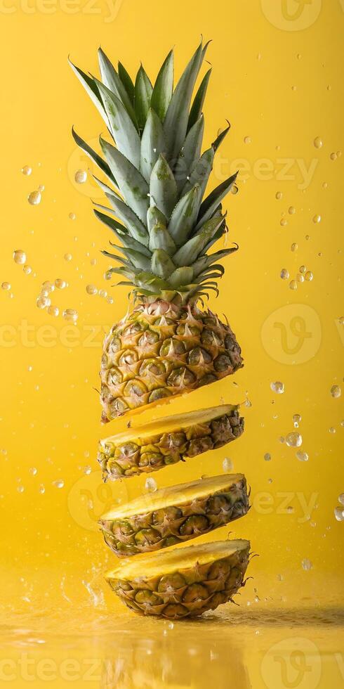 Pineapple Splashing in Juice photo