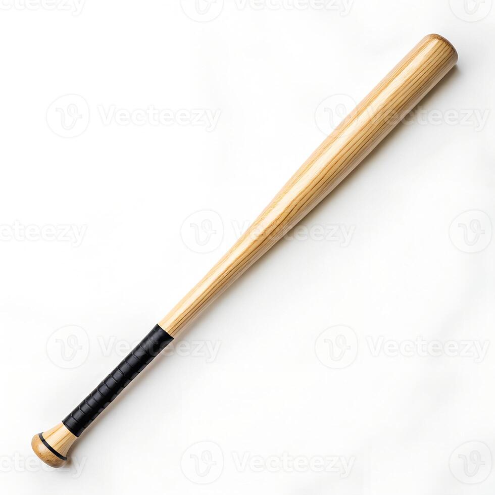 Baseball Bat Isolated on White Background photo
