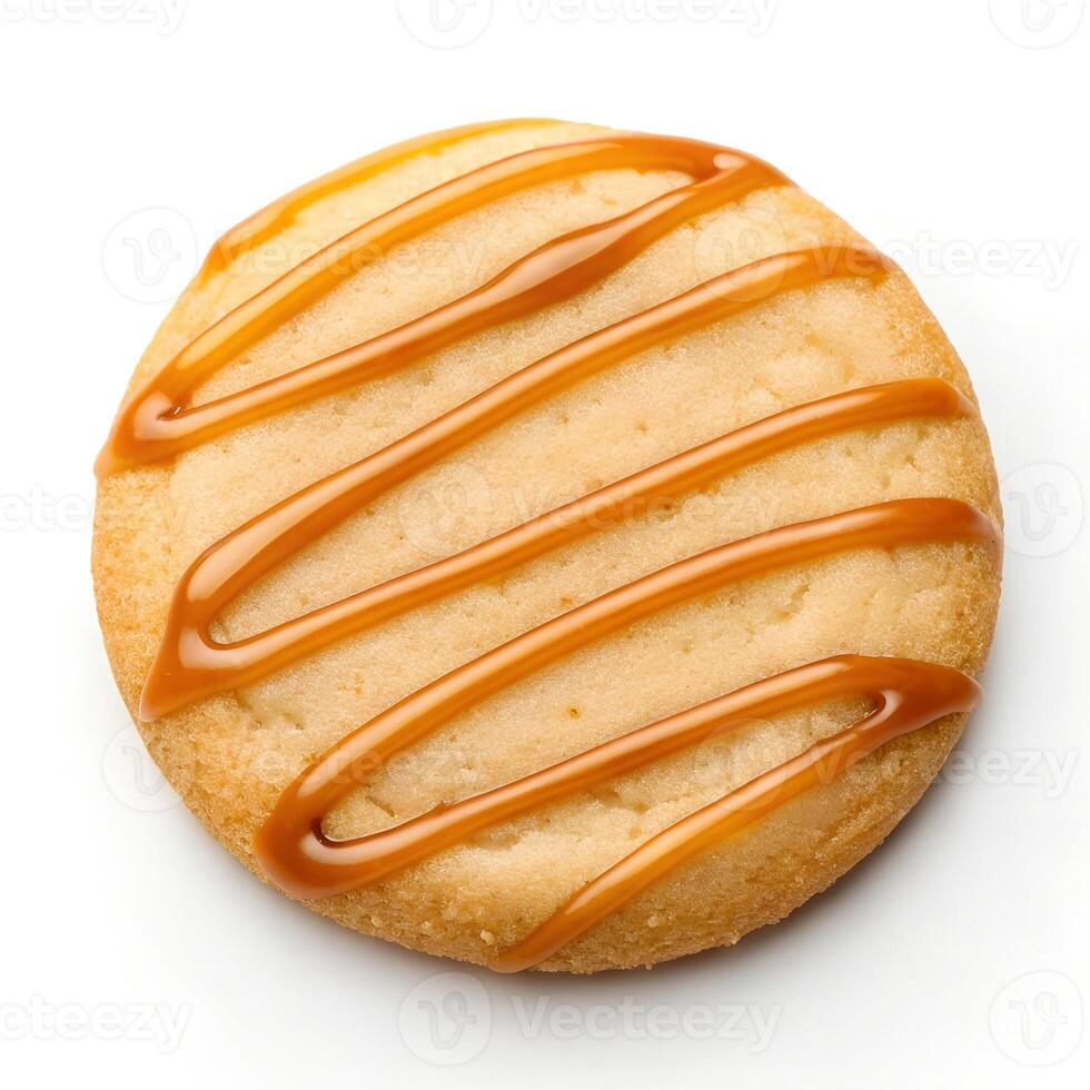 Delicious Homemade Butter Cookies with Sweet Caramel photo