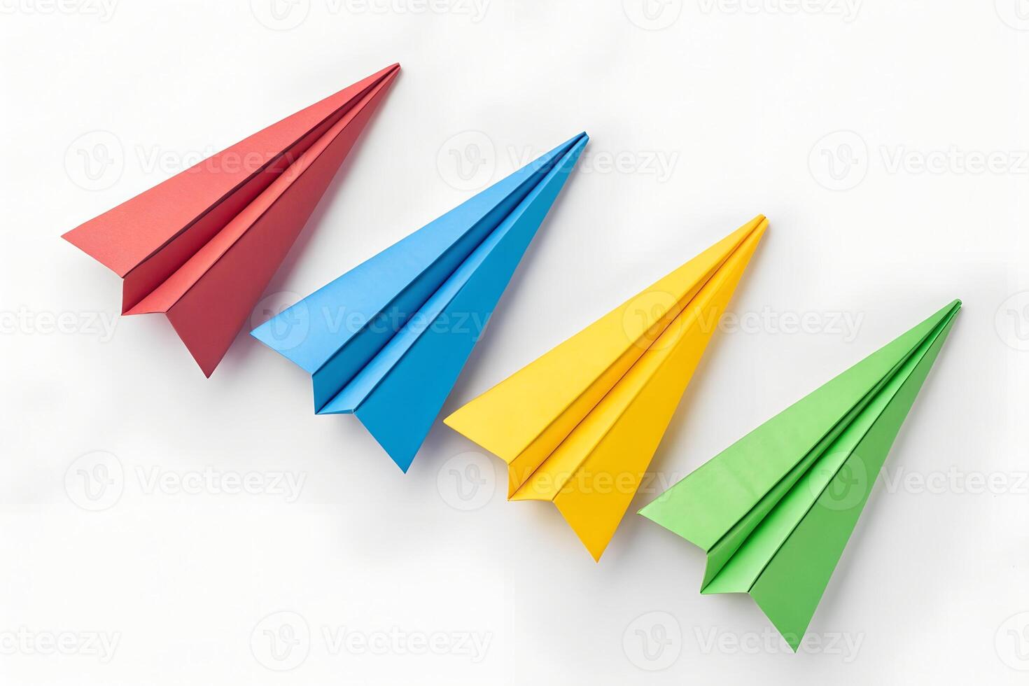 colorful Paper Airplane photo