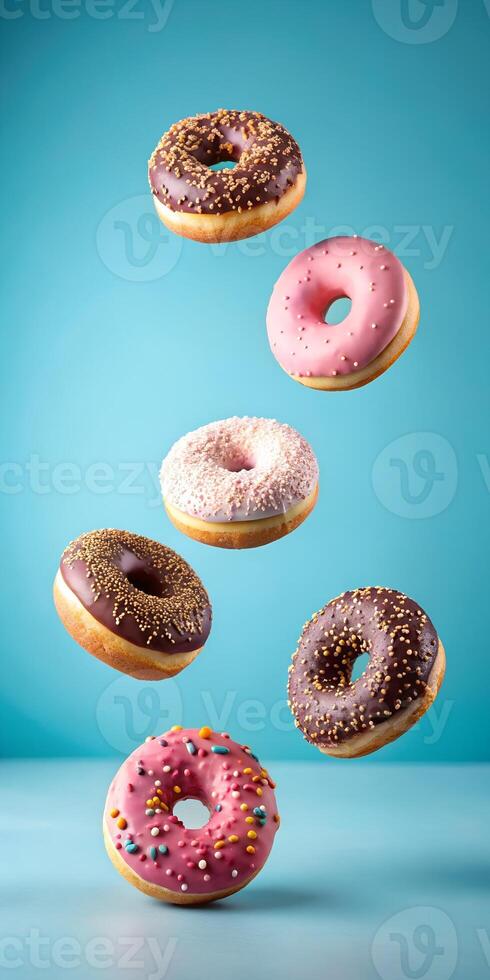 Donuts Floating in Air photo
