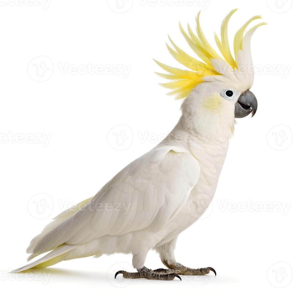 Sulphur-Crested Cockatoo Isolated on White Background photo