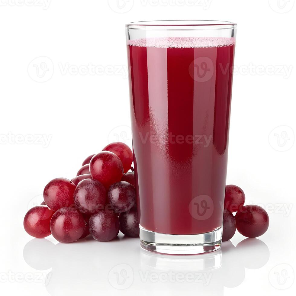 Glass of Fresh Red Grape Juice photo