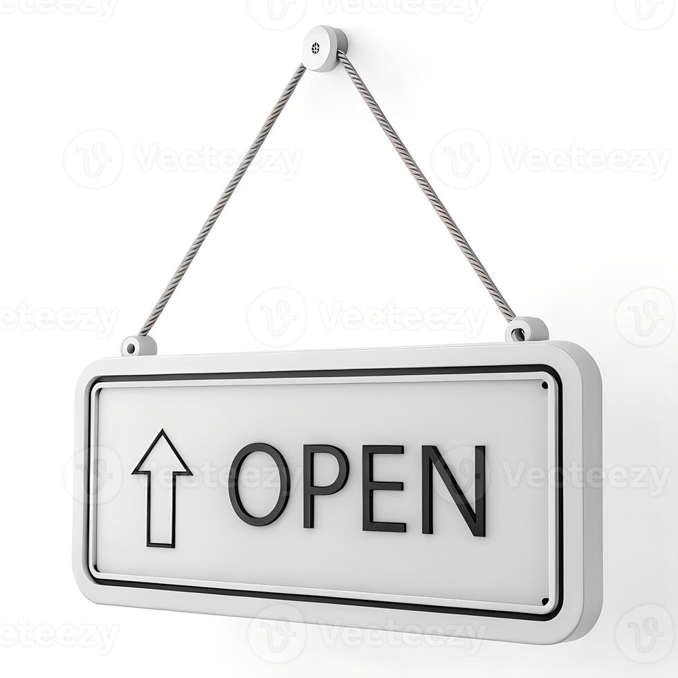 3D Open Sign photo