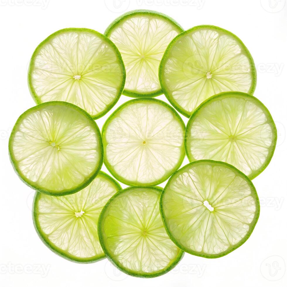 lime slice circle photo